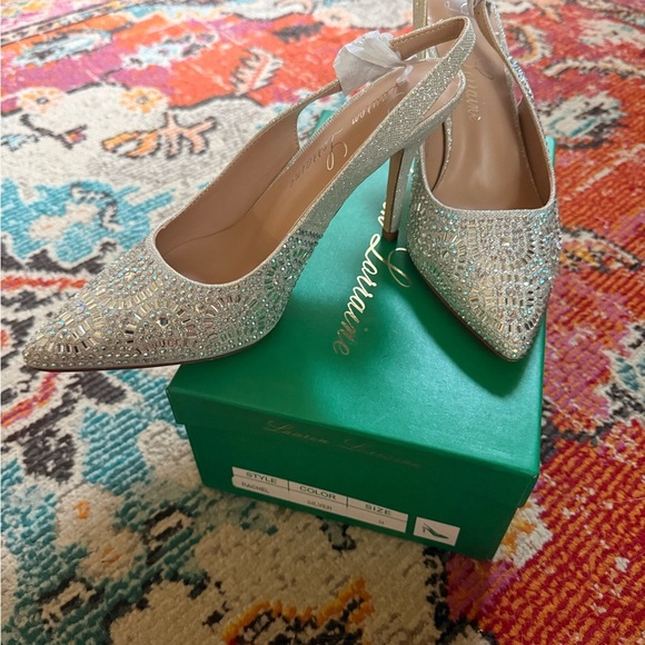Lauren Lorraine Rhinestone Slingback Heels - Picture 1 of 5